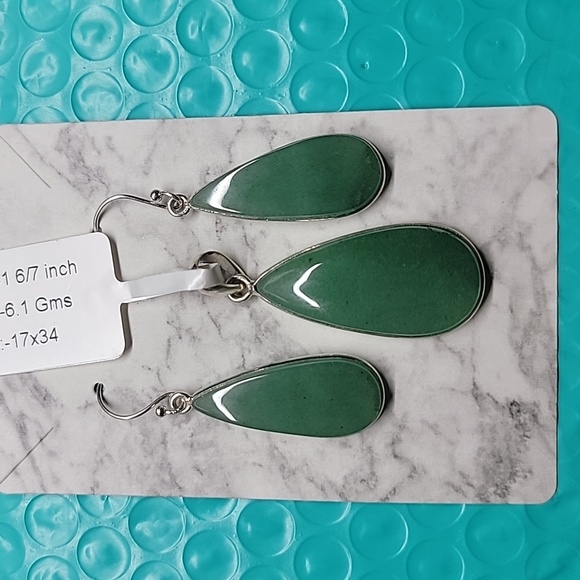 NWT Green Aventurine Earring and Pendant Set - Picture 1 of 4